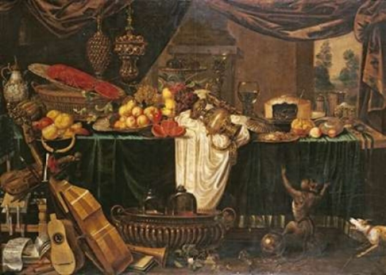 A Banquet Still-Life Poster Print by Jan Frederick Goiber - Item # VARPDX266400